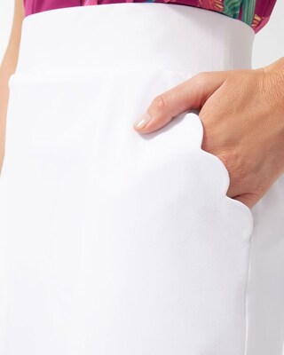 Zenergy UPF Neema White Scallop Hem Skort