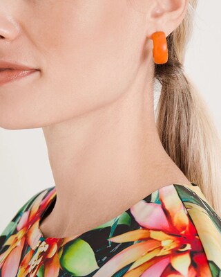 Orange Hoop Earrings
