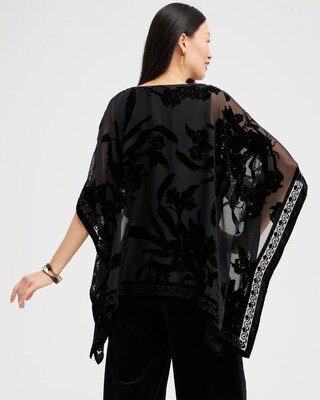 Travelers Collection Velvet Burnout Poncho