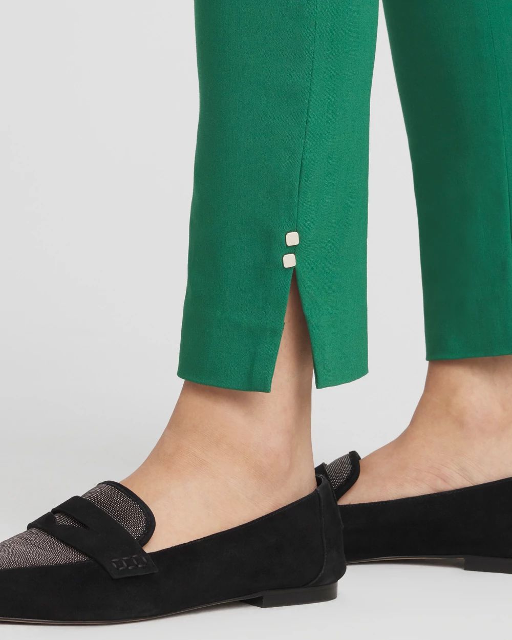 Brigitte Rivet Slit Ankle Pants