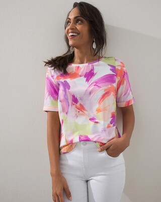 Abstract Print Perfect Tee