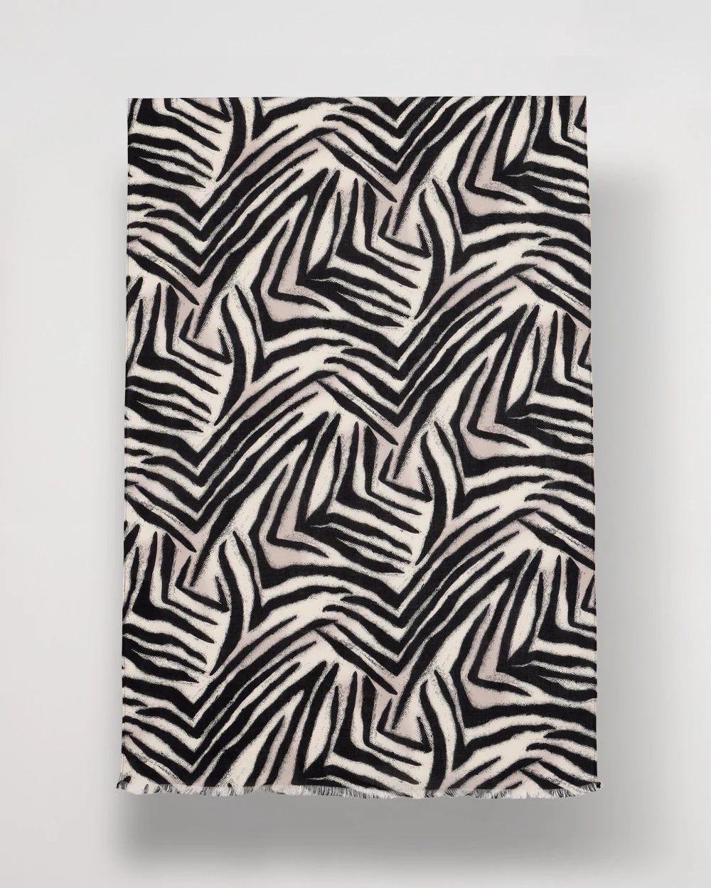 Zebra Animal Print Oblong Scarf click to view larger image.
