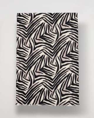 Zebra Animal Print Oblong Scarf click to view larger image.
