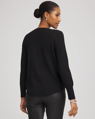 Ella Embellished V-Neck Sweater click to view larger image.