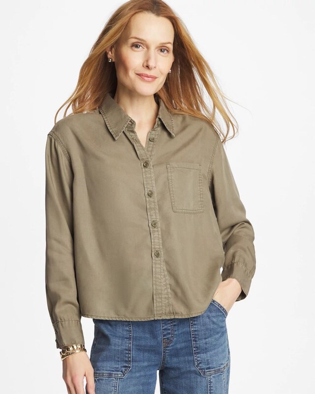 Classic Collared Denim Shirt - image 1