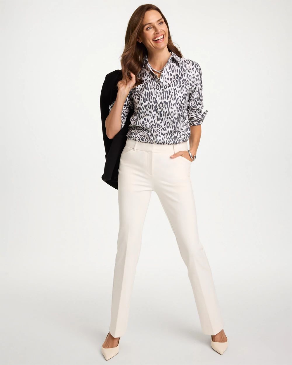 Petite Emme Slim Bootcut Ponte Pants