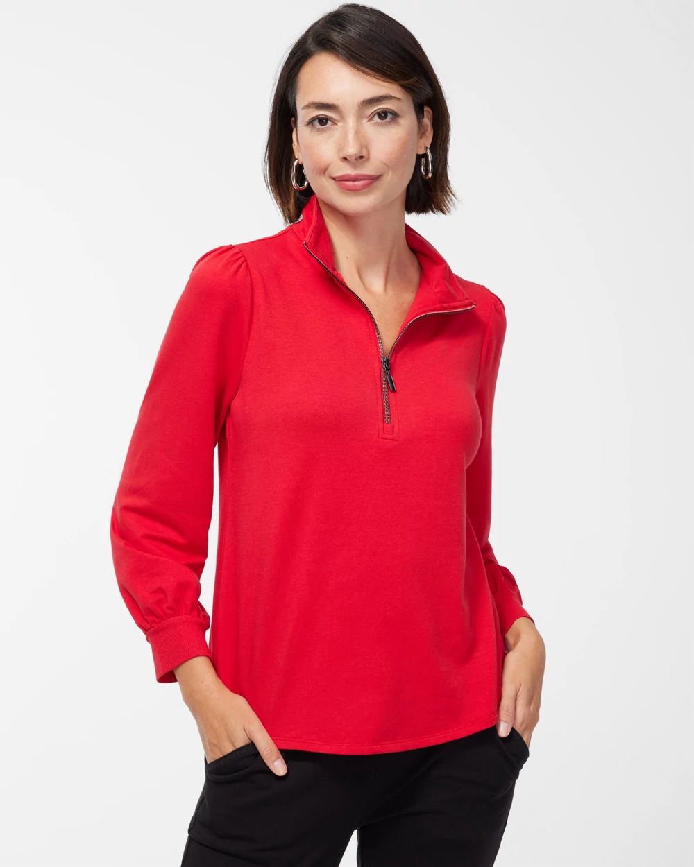 Zenergy French Terry Half Zip Pullover
