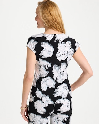 Travelers™ Knit Stamped Asymmetrical Top click to view larger image.