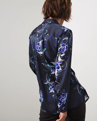 Floral Print Button Front Tunic