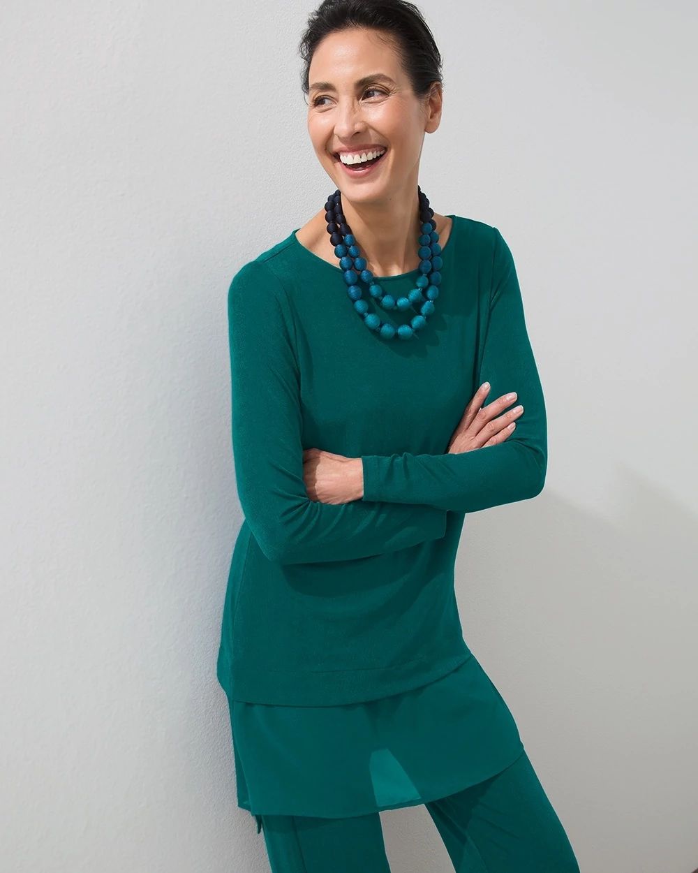 Travelers Chiffon Hem Tunic