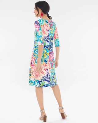 Prismatic Paisley Dress
