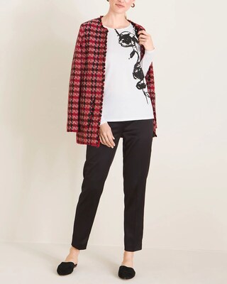 Floral Sequin and Embroidery Tee