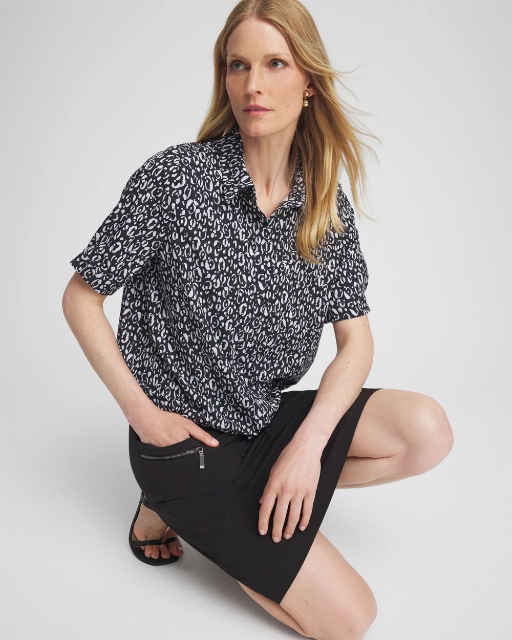 Zenergy® UPF Animal Print Bungee Shirt