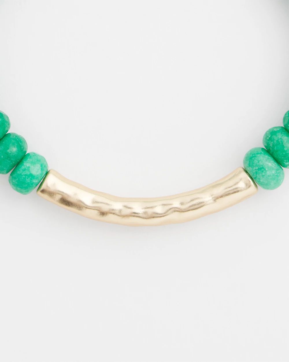 Jade Bead Bar Stretch Bracelet