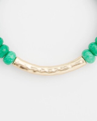 Jade Bead Bar Stretch Bracelet
