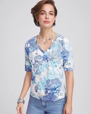 Rose Patch Perfect V-Neck Tee
