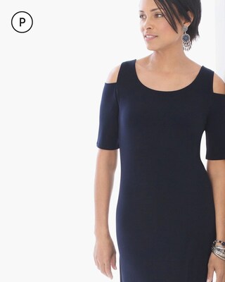 Petite Cold-Shoulder Maxi Dress