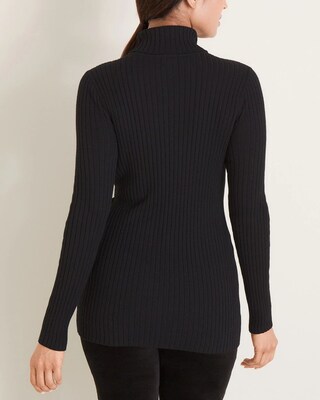 Ribbed Coolmax Turtleneck Sweater