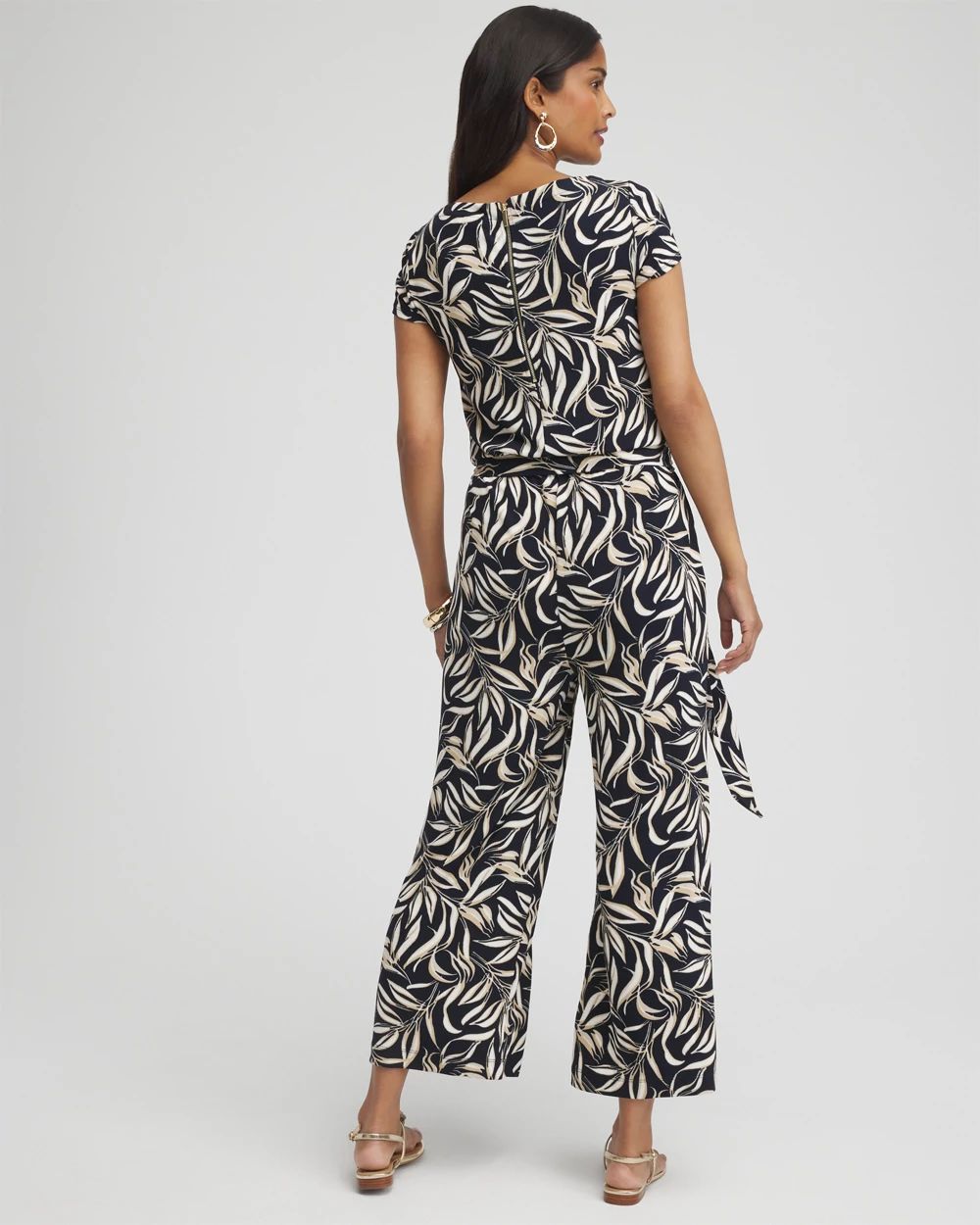 Travelers™ Leaves Belted Jumpsuit click to view larger image.