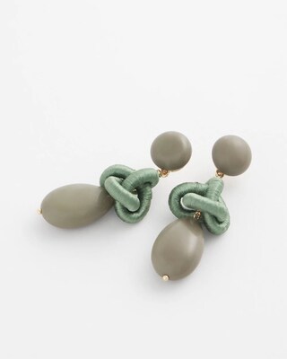 Olive Teardrop Earrings click to view larger image.