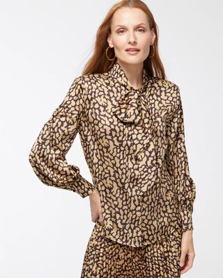 Black Label Scarf Blouse