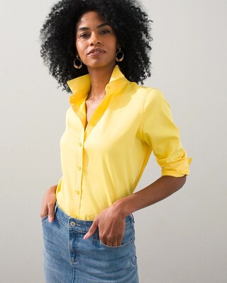 No Iron Stretch Collared Shirt