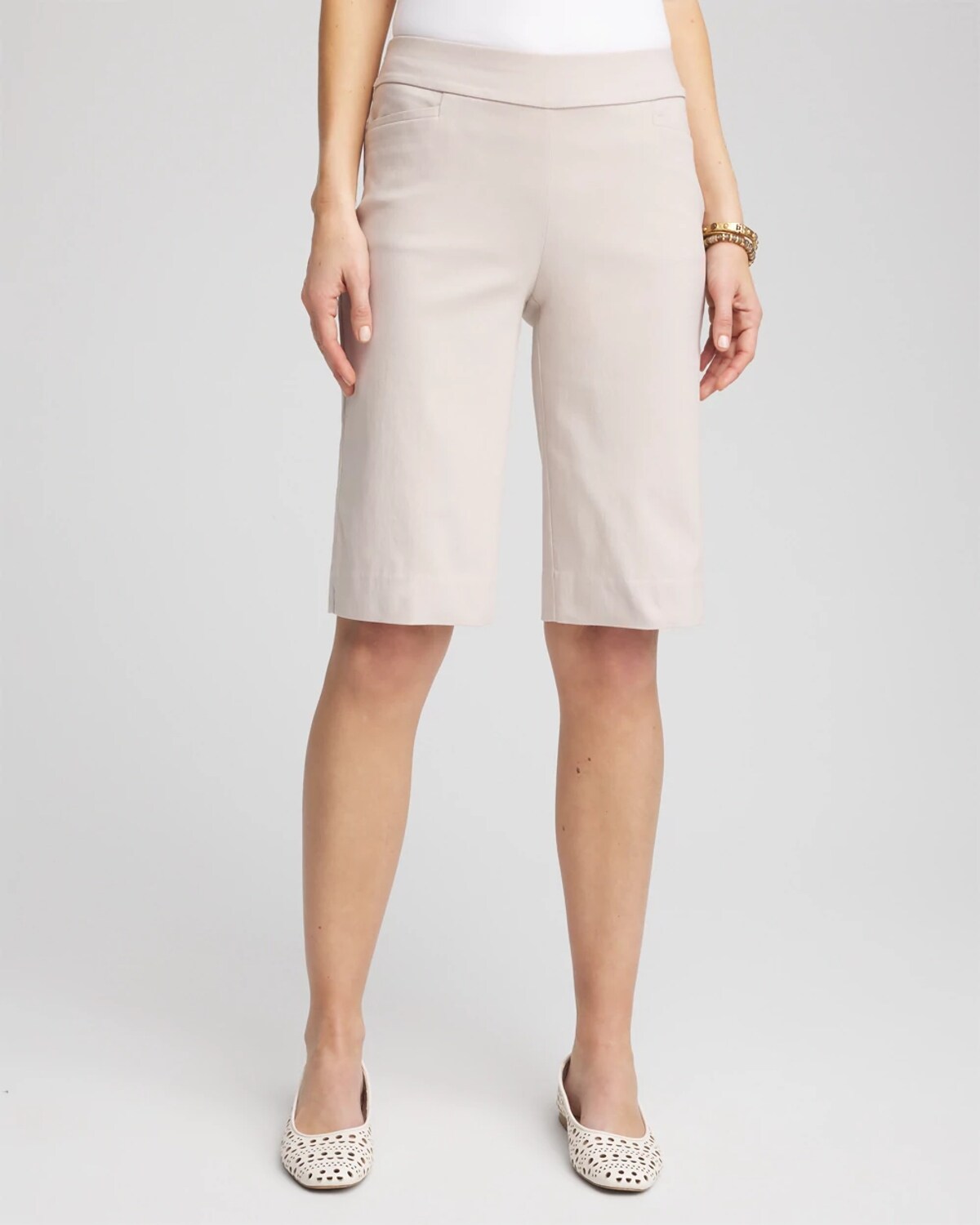 Chico's Brigitte Slim Shorts In Taupe In Brown