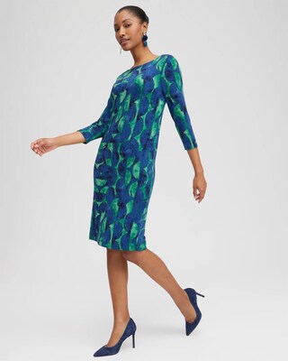 Travelers Half Moon Print Sheath Dress