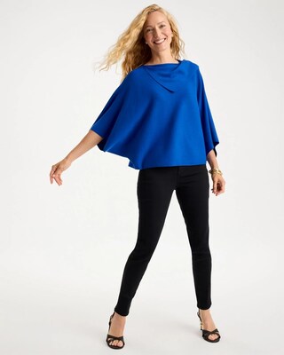 Splitneck Sweater Poncho click to view larger image.