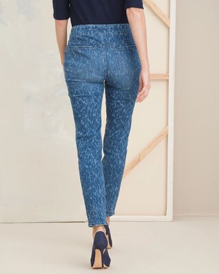 Leopard-Print Denim Ankle Jegging