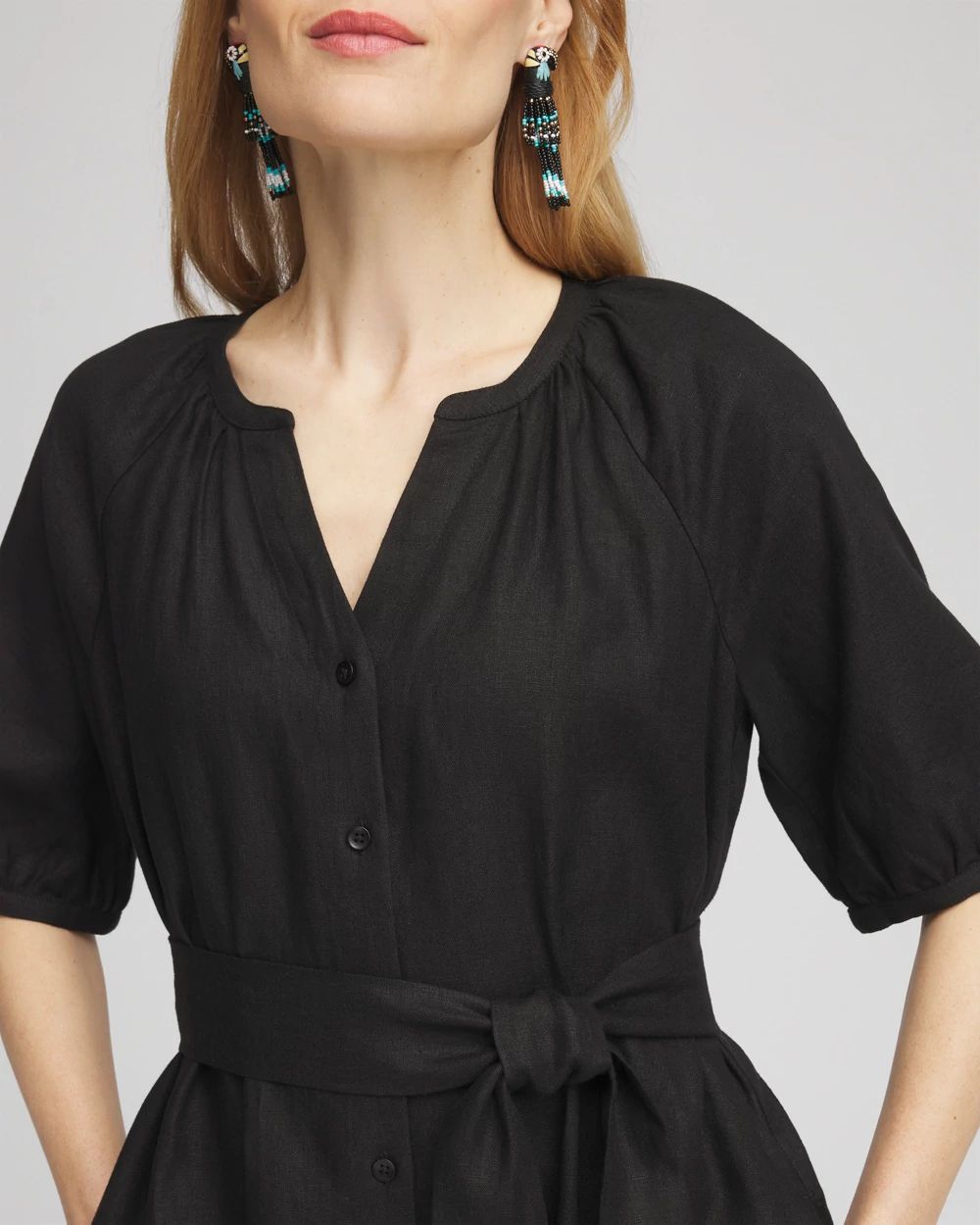 Linen Midi Shirtdress