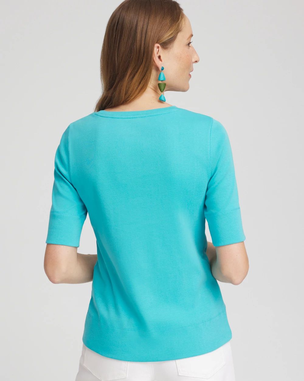 Jewel Neck Tee click to view larger image.