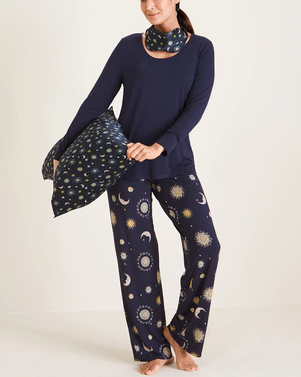Soma for Chico's Cool Nights Zodiac-Print Pajama Set