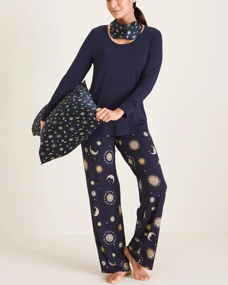 Soma for Chico's Cool Nights Zodiac-Print Pajama Set