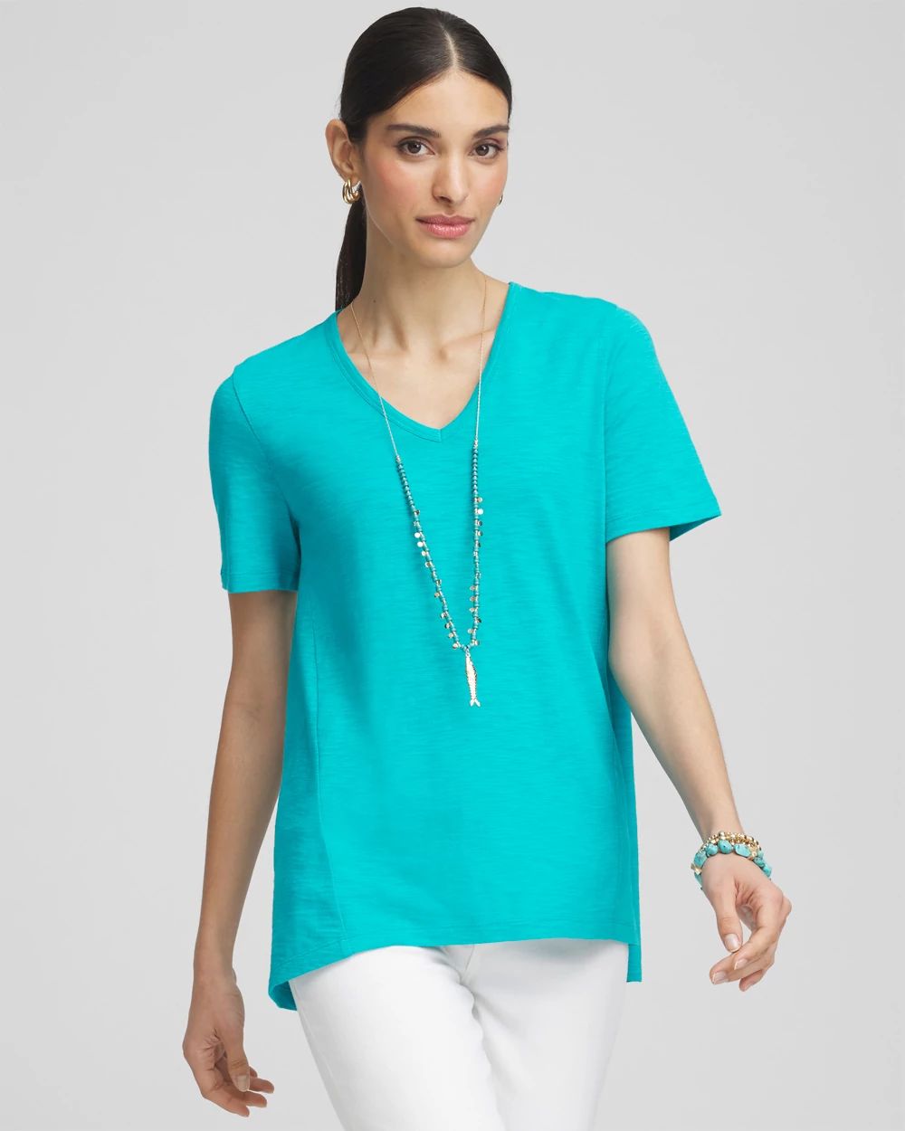 Slub V-Neck Tee