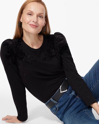 Velvet Applique Top