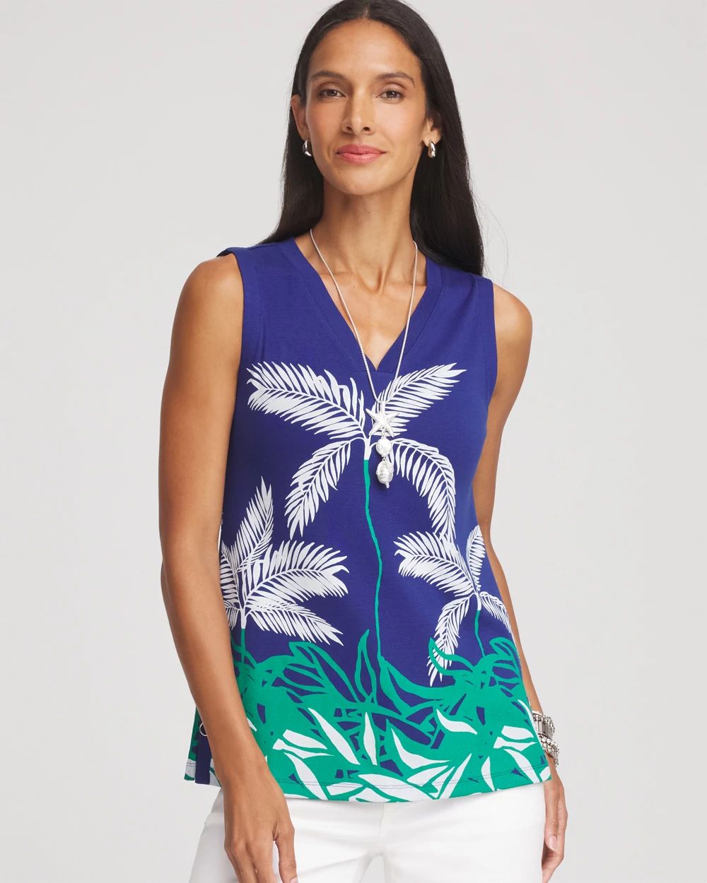 Island Sleeveless V-Neck Tank