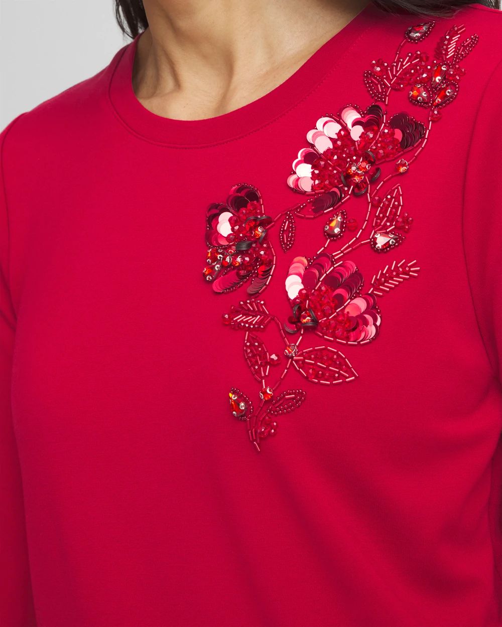 Embellished Ponte Top click to view larger image.