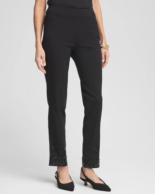 Brigitte Sequined Slim Ankle Pants