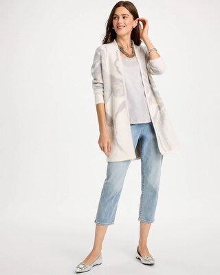 Jacquard Long Sleeve Cardigan click to view larger image.