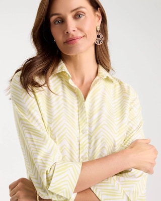 Chevron No Iron Stretch Shirt click to view larger image.