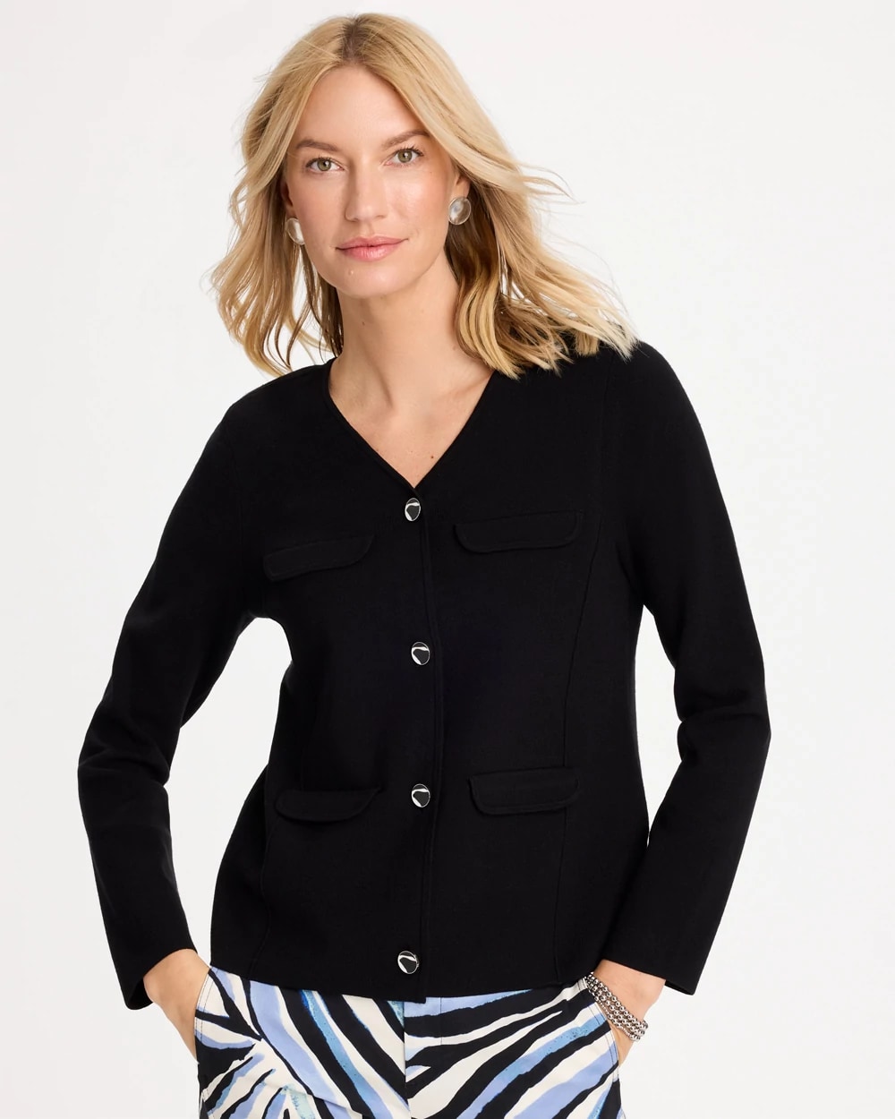 V-Neck Sweater Jacket, photo 1 of 5