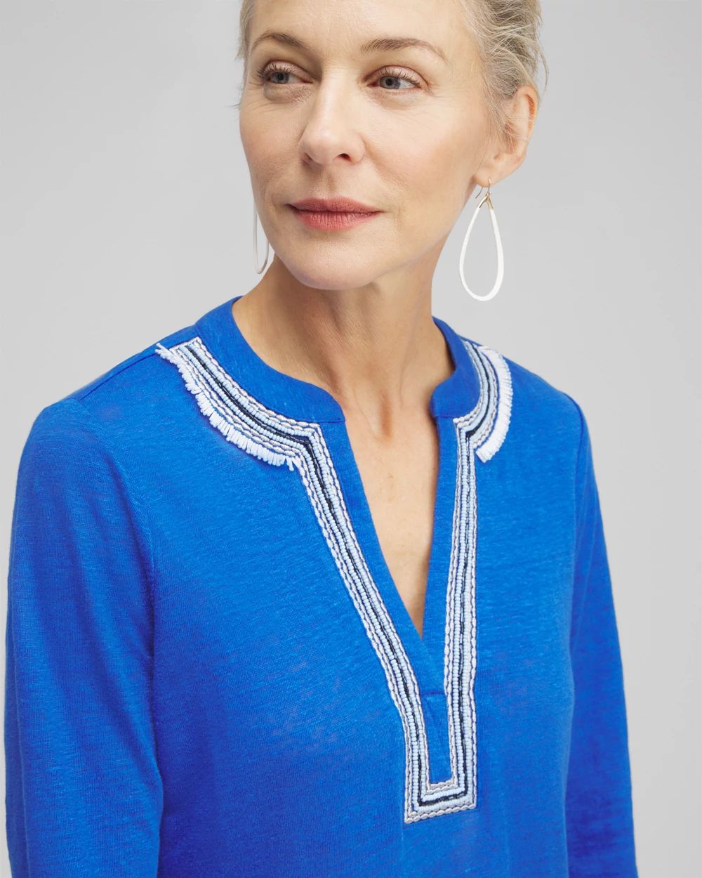 Linen Embellished Tunic