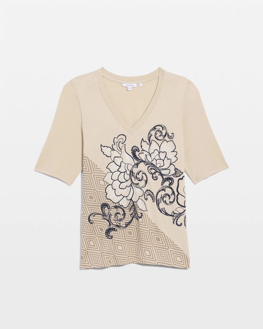 Knit Sequin Elbow Tee click to view larger image.