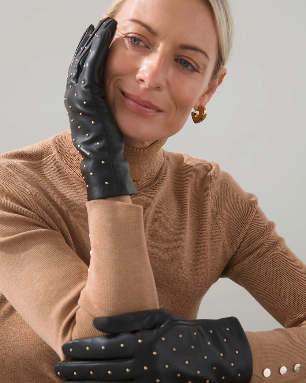 Studded Leather Gloves