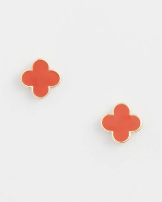 No Droop™ Orange Convertible Reversible Stud Earrings