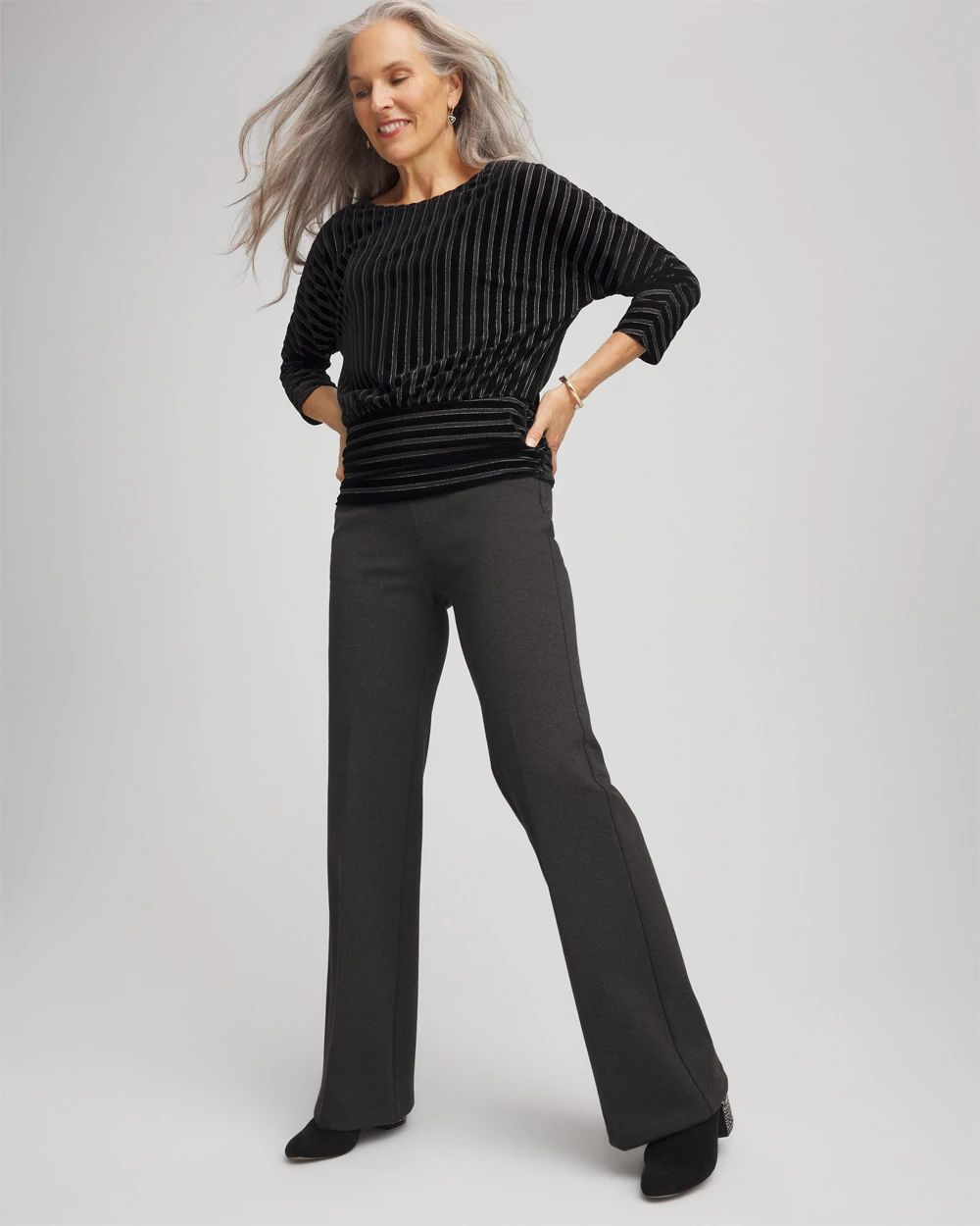 Juliet Wide Full-Length Ponte Pants