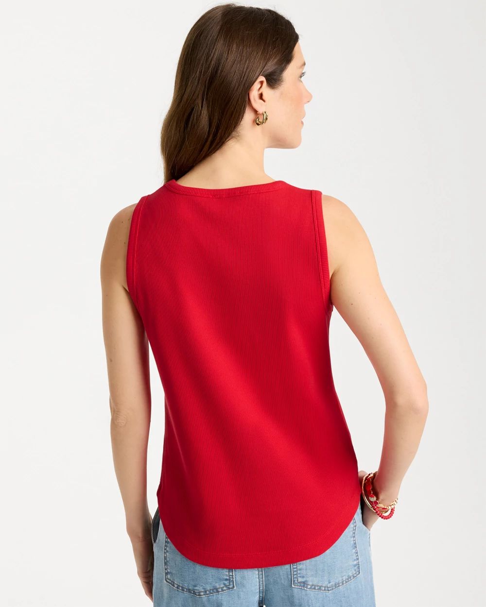 High Neck Rib Tank