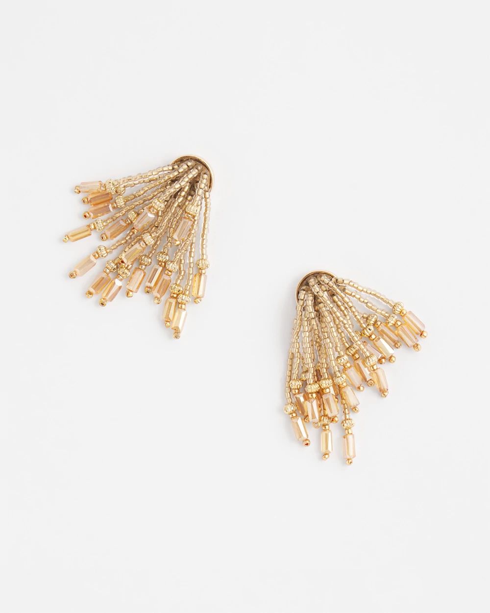 No Droop™ Gold Tone Tassel Bead Earrings