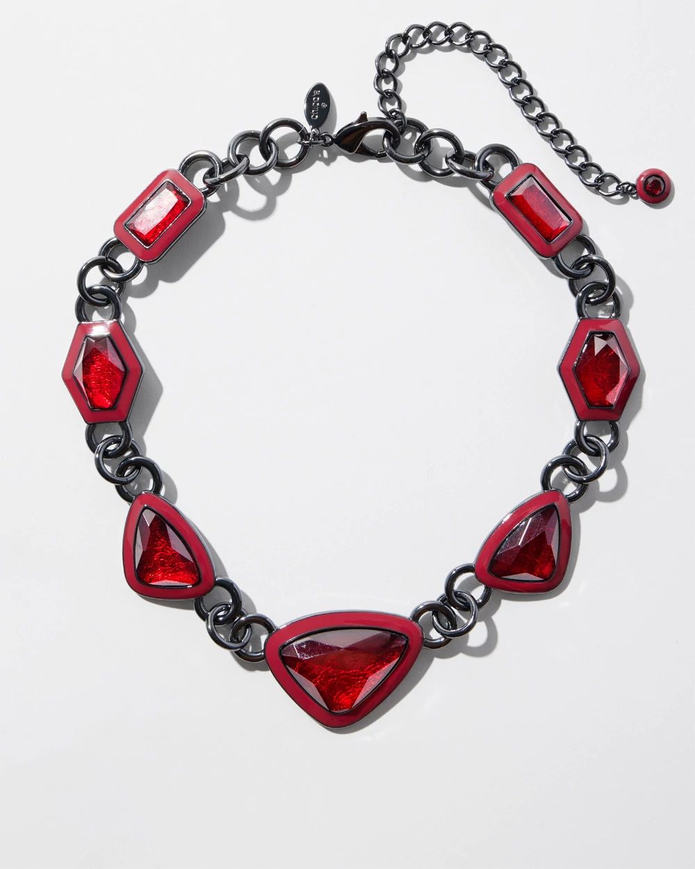 Red Stone Short Necklace